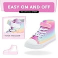 thumbnail image 2 of FUNCOO PLUS Toddler Kids Sneakers Girls High Top Canvas Shoes, Ombre, Size 12, 2 of 6