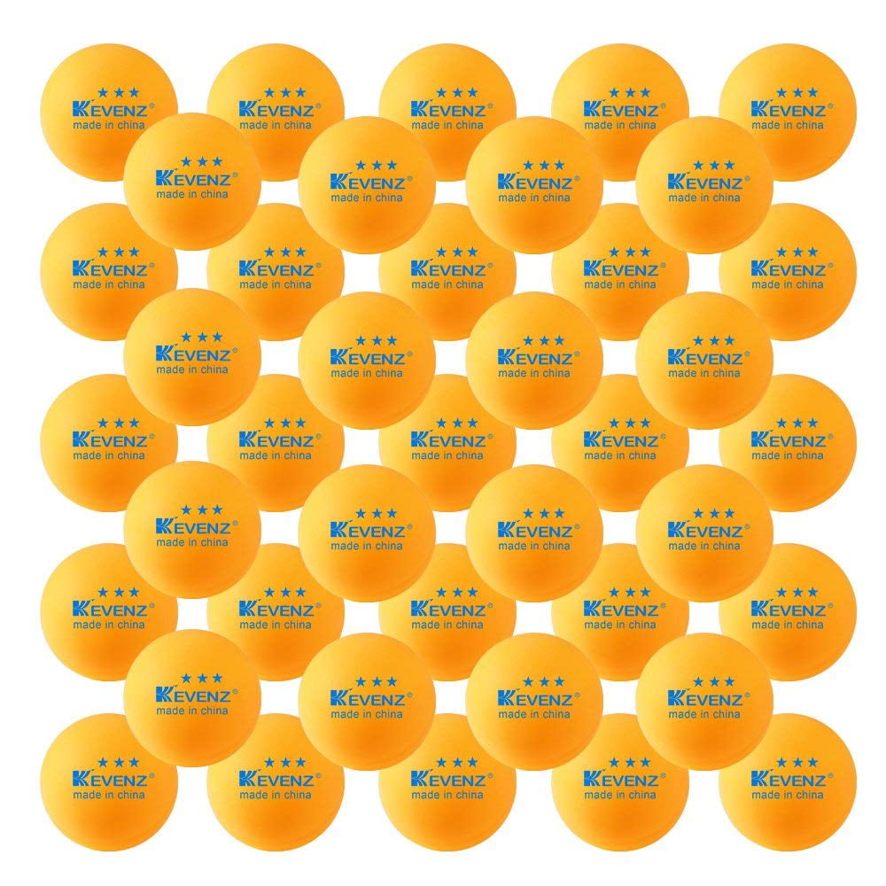 Daycount® Pack of 60 Table Tennis Balls Orange 40mm Standard Size Ping Pong Balls Orange White Advanced Tournament Table Tennis Training Supply