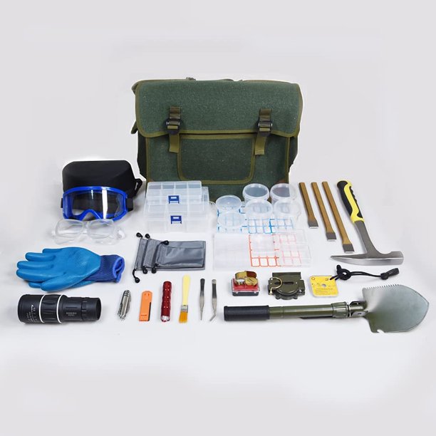 YN 55 pieces geology rock pick hammer kit Set,for Hounding,Gold Mining