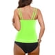 thumbnail image 3 of Conjunto de Bikini de Cintura Alta para Mujeres sin Mangas Sólido, Empujable Acolchado Traje de Baño de Corte Alto Ropa de Playa de Verano, 3 of 6