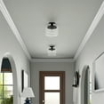 thumbnail image 4 of Henn&Hart 11"W Metal Semi Flush Mount Light in Blackened Bronze, 4 of 7