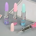 thumbnail image 3 of Lipstick Shaped Gel Pen Gel Pens,Cute Lipsticks Ballpoint Pens Gel Ink Pens,Creative Oil Quicksand Colorful Stationary Dynamic Liquid Sand Pen 0.5mm Tip Smooth to Write for Adult, 3 of 9