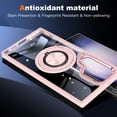 thumbnail image 4 of Allytech Crystal Clear Case for Samsung Galaxy S23 Ultra with 360° Rotatable Ring Holder Kickstand, [Compatible with MagSafe] Soft Bumper + Hard PC Hybrid Protective [Non-Yellowing] Case, Pink, 4 of 7