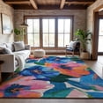 thumbnail image 6 of Addison Rugs Mayfield Premium Machine Washable Transitional Floral Navy Rectangle Rug, 8' x 10', 6 of 6
