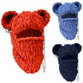 2PCS Hat Bear Ear Scarf Halloween Funny Hooded Party Masquerade