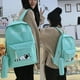 thumbnail image 4 of Bolsa 5 unids/set lindo gato de lona mochila de viaje de mano de hombro (verde) JShteea Para Estrenar, 4 of 7