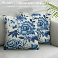 thumbnail image 3 of Nawypu Blue Chinoiserie Pillow Cover Blue and White Flowers Throw Pillow Covers Spring Summer Floral Decorative Outdoor Pillow Case Cushion Cover for Sofa Bedroom Couch Bed, 3 of 5