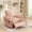 Pink, variant on 39" Recliner Chair, Swivel Chair, Rocking Chair With Adjustable Backrest Chenille Fabric And Easy Assembly For Living Room And Reading Nooks, Brown,Green