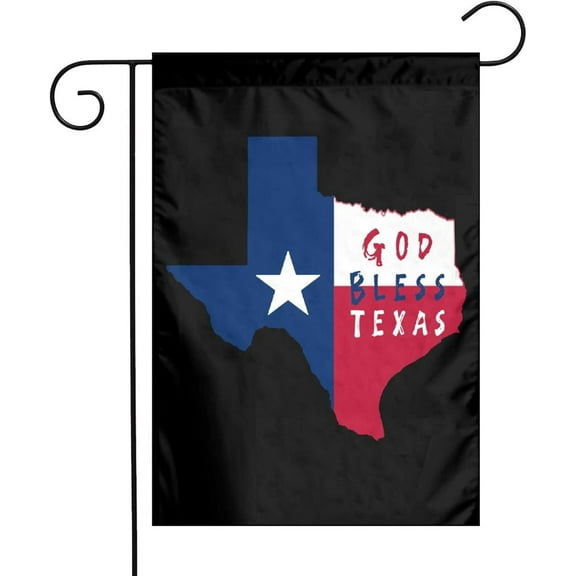 God Bless Texas Garden Flag 12x18 Inch Double Sided Garden Flags Outdoor Holiday Yard Flag Spring Summer Fall Winter Lawn Banners