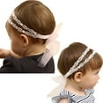 thumbnail image 1 of Diadema súper elástica para niña,Banda para el cabello de encaje de algodón para niños pequeños,Juego de accesorios para el cabello con turbante suave para bebés, 1 of 7