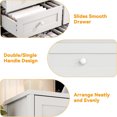thumbnail image 4 of Studyset Dresser for Bedroom,Withe Long Wood Dresser with 12 Drawers,Storage Chest of Drawers with Plug-in Charging Hub,Sturdy Steel Frame,55 Inch TV Stand for Living Room,Closet,Entryway,Nursery, 4 of 6