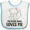 thumbnail image 3 of Inktastic White Kittens My Great Aunt Loves Me Boys or Girls Baby Bib, 3 of 4
