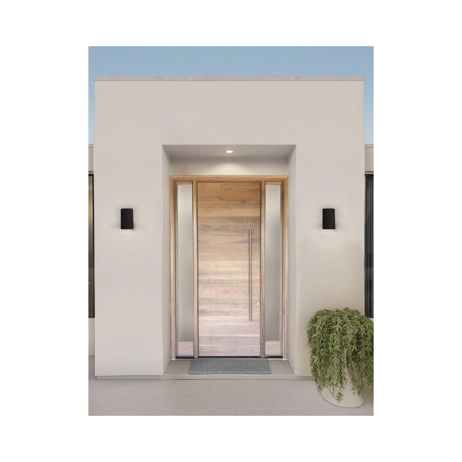 5" Black Outdoor Wall Cylinder