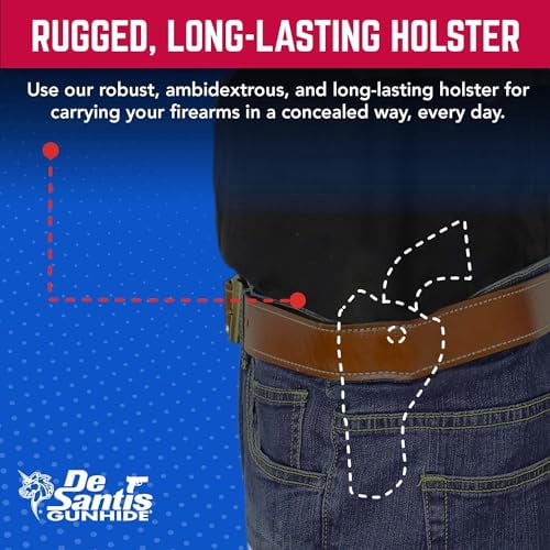 New Ambidextrous Leather Wild Hog Holster, 7"