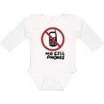 thumbnail image 3 of Inktastic No Phones Boys or Girls Long Sleeve Baby Bodysuit, 3 of 5