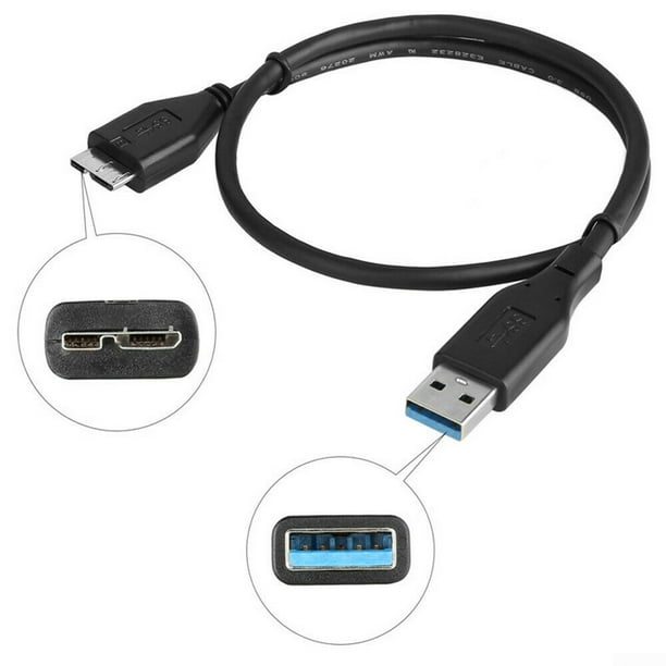 Câble USB 3.0 pour disque dur externe portable SEAGATE BACKUP PLUS SLIM  MicroUSB 