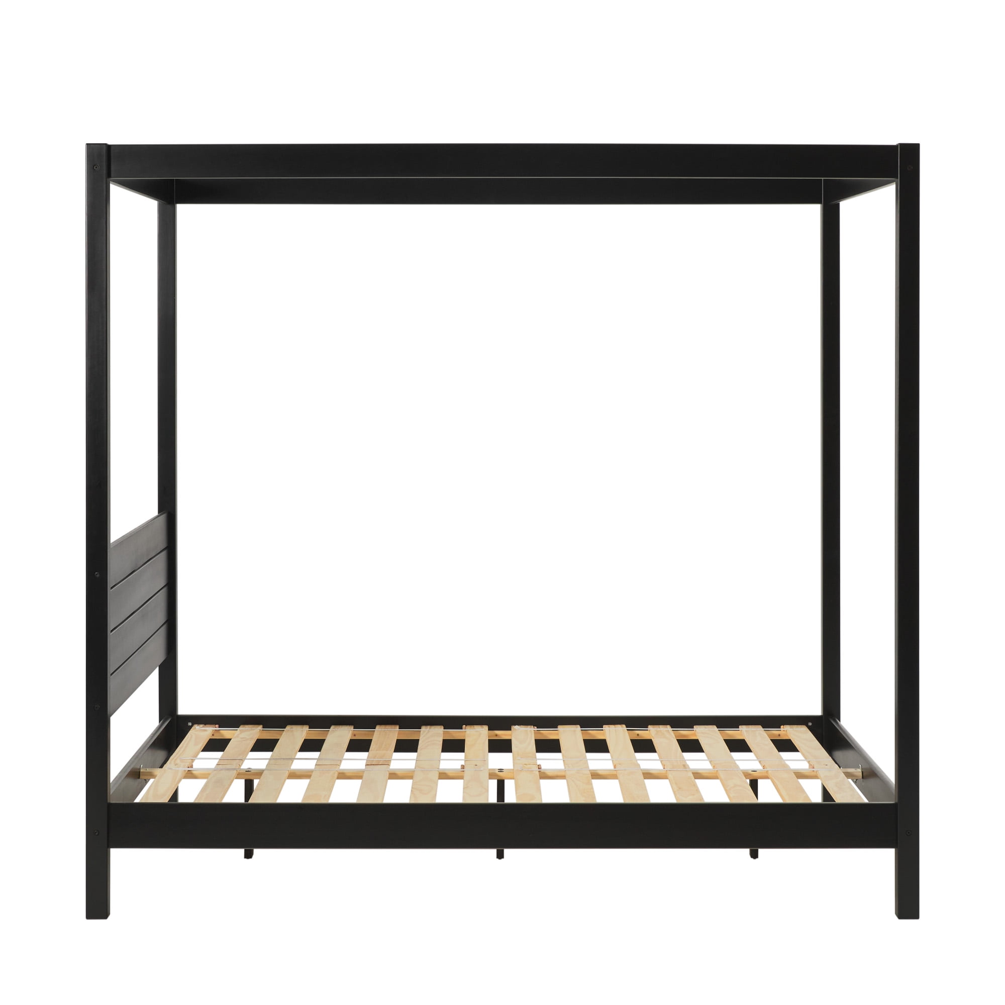 Walker Edison Wooden Queen Canopy Bedframe, Minimalist Walker Edison Wooden Queen Canopy Bedframe, Minimalist