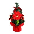 thumbnail image 1 of Mini árbol de Navidad, adorno navideño, manualidades, simulación realista, decorativo. Rojo, 1 of 9