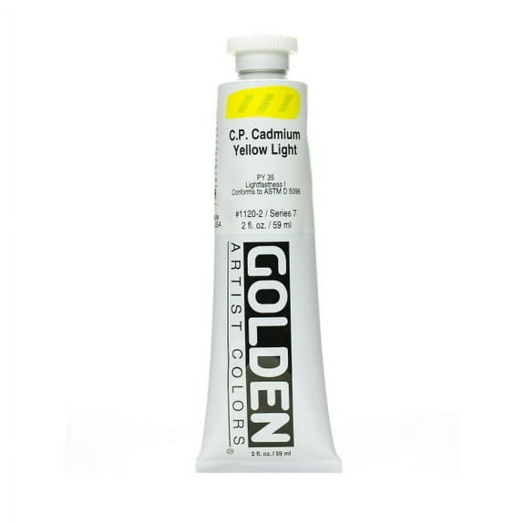 Golden Heavy Body Artist Acrylics - Cadmium Yellow Light, 2 oz Tube