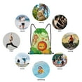 thumbnail image 6 of Disketp African Animals in the Jungle Drawstring Backpack Drawstring Gym Bags Draw String Bags for Sports, Gym, Travel, Swimming, Beach-Small, 6 of 6