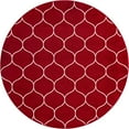 thumbnail image 3 of Unique Loom Trellis Frieze Collection Area Rug - Rounded (8' Round Red/Ivory), 3 of 7
