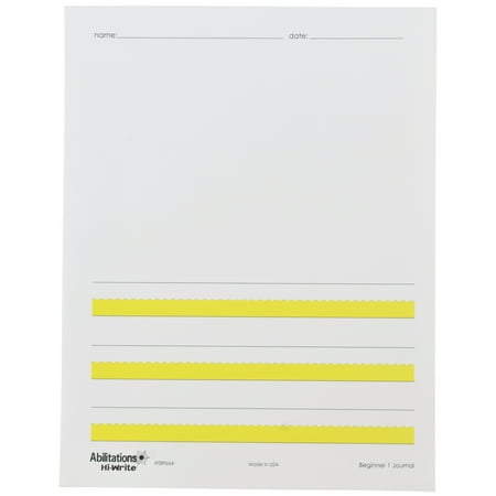 Abilitations Hi-Write Beginner Journal Paper, Level 1, 8-1/2 x 11 Inches, 100 Sheets
