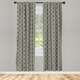thumbnail image 4 of Ambesonne Geometric Window Curtains, Oval Shapes Stripes, Each 28" W x 63" L, Beige and Taupe, 4 of 4