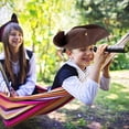 thumbnail image 4 of Sombrero de pirata de Halloween para niños y adultos, gorra de capitán Jack de cuero desgastado marrón para fiesta de disfraces, accesorios de Cosplay, 1 unidad, 4 of 4