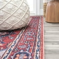 thumbnail image 6 of JONATHAN Y WASHABLE 6' Square Area Rug, Cirali Ornate Large Medallion - Red/Navy, WSH105A-6SQ, 6 of 6