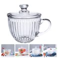 thumbnail image 3 of Vaso de vidrio para cereales, tazón de vidrio con tapa, tazón de vidrio para gachas, taza de desayuno con asa, tazón para leche y fruta., 3 of 5