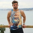 thumbnail image 6 of Vsdgher Sailing Ship Ocean Sunset Men's Workout Tank Tops Sleeveless Gym Shirt Quick Dry Fitness Bodybuilding Sleeveless T Shirt-XX-Large, 6 of 7