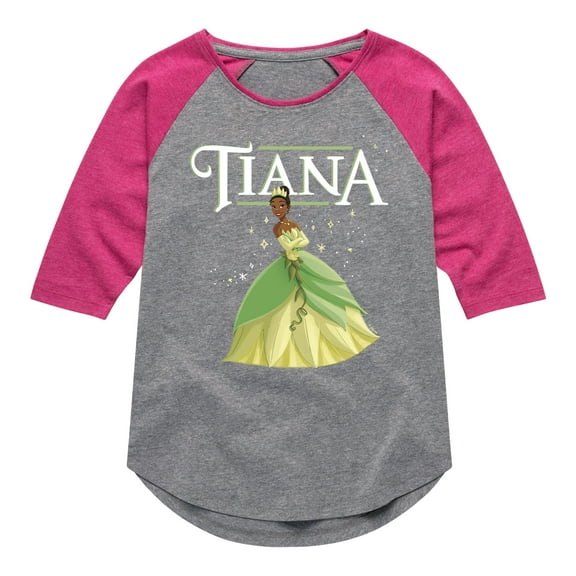 Disney Princess - Tiana - Toddler And Youth Girls Raglan Graphic T-Shirt