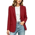 thumbnail image 6 of Perfectbot Women's Notch Collared Blazer 2 Button Long Sleeve Suit Jacket Office Business Outfits, 6 of 7
