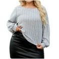 thumbnail image 2 of Hanen Plus Size Tops for Women Casual Crewneck Raglan Long Sleeve Shirts Loose Lightweight Tunics,Plus Size Long Sleeve Pullover, 2 of 8