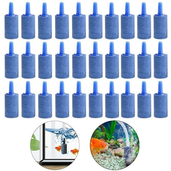 EGNMCR Stones Cylinder 30 PCS Bubble Diffuser Airstones For Aquarium Fish Tank Pump Bubble Diffuser