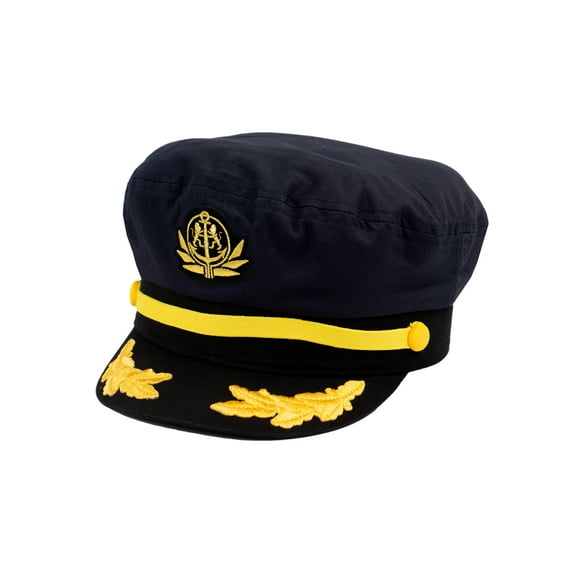Mens Adjustable Captain's Cap - Navy