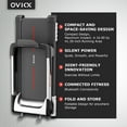 thumbnail image 2 of Open Box OVICX Quiet Folding Flex Treadmill w/ Bluetooth & Fitness Tracking App, 2 of 11