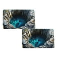 thumbnail image 1 of Leojiow 2Pcs 3D Optical Mud Bath Mat Super Absorbent Non Slip Floor Rug For Bathroom Kitchen Entrance 50X80Cm, 1 of 5