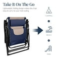 thumbnail image 5 of Best Choice Products Oversized Padded Zero Gravity Chair, Folding Outdoor Patio Recliner w/ Side Tray - Navy/Oyster, 5 of 7