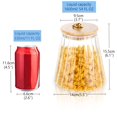 thumbnail image 3 of Bidón de almacenamiento FANTESTICRYAN Glass de 1600 ml con tapa de bambú, 3 of 7