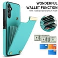 thumbnail image 5 of Wallet Case for Samsung Galaxy A13 5G, Vintage Premium PU Leather Ultra Slim Case with Card Holder, Protective Anti-drop Magnetic Clasp Phone Case for Samsung Galaxy A13 5G, Mint, 5 of 7