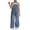Sky Blue, variant on Girls Denim Overalls Wide Leg Star Patch Baggy Adjustable Strap Jean Overall Spring Y2K Casual Dungarees Pants