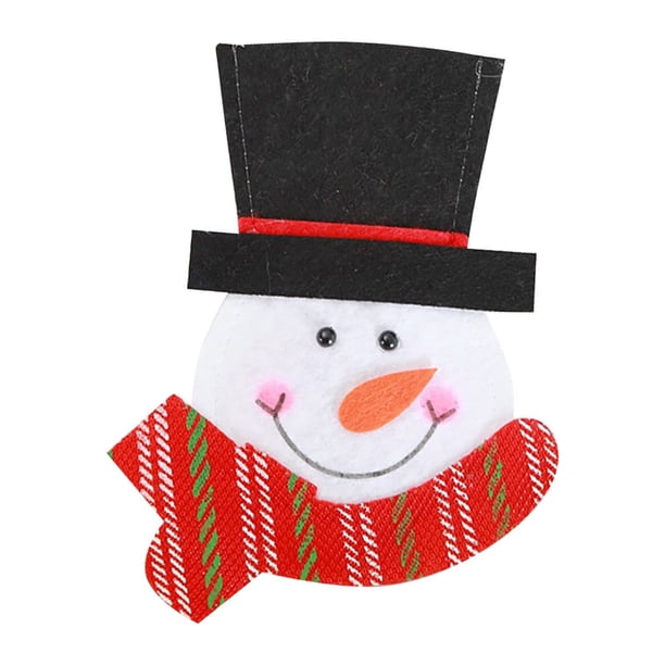 Portacubiertos Navideños, Cuchara, Bolsa Folk, Organizador De Utensilios, Muñeco De Nieve, Papá Noel, Vajilla, Juego De Bolsillo, Decoración Para La Mesa De Una Cena
