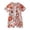 0-Brick Red176, variant on Hienoo Girls Floral Short Sleeve Rashguard One Piece Swimsuit Bathing Suit, Sizes 0-3T
