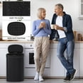 thumbnail image 2 of YRLLENSDAN 13 Gallon Touchless Stainless Steel Trash Can, Automatic Garbage Cans with Lid, Motion Sensor Wateproof Trash Bin for Kitchen Bedroom Bathroom Office, Black, 2 of 7