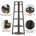 Tribesigns 70-Inch Tall Industrial Corner Bookshelf, 5-Tier Ladder ...