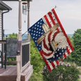 thumbnail image 2 of Sm:)e Patriotic Stars and Stripes Eagle Wreath 4th of July Momorial Day House Flag 28 x 40 Inch Double Sided, 2 of 7
