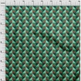 thumbnail image 4 of oneOone Cotton Silk Dark Green Fabric Geometric Sewing Craft Projects Fabric Prints By Yard 42 Inch Wide, 4 of 4