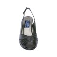 thumbnail image 2 of PEERAGE Daphne Women Extra Wide Width Peep Toe Pleated Upper Slingback with Buckle BLACK 5, 2 of 6