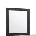 thumbnail image 3 of Benjara BM307300 57 in. Wide Dresser with Mirror & 6 Drawers, Round Handles, Black Wood, 3 of 5